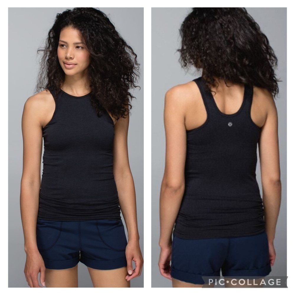Lululemon Seamlessly Covered Ribbed Yoga Tank with built in bra Women’s size 6